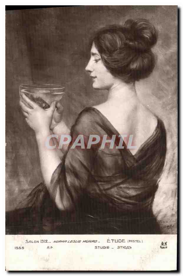 CPA Salon Norma Leslie Munro Etude Salon 1912