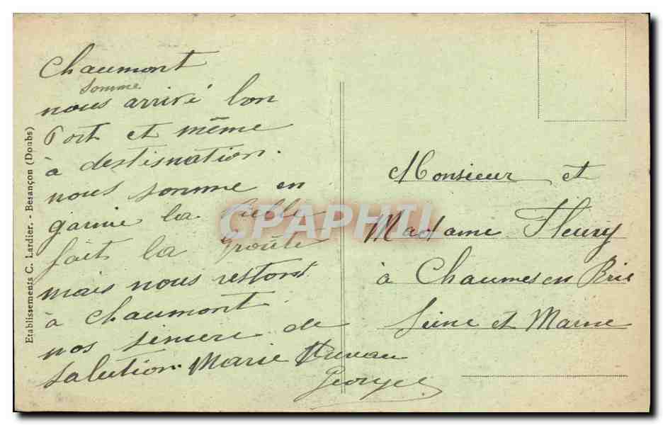 CPA Chaumont Les Casernes Vue prise depuis le Champ de Courses — Rückseite