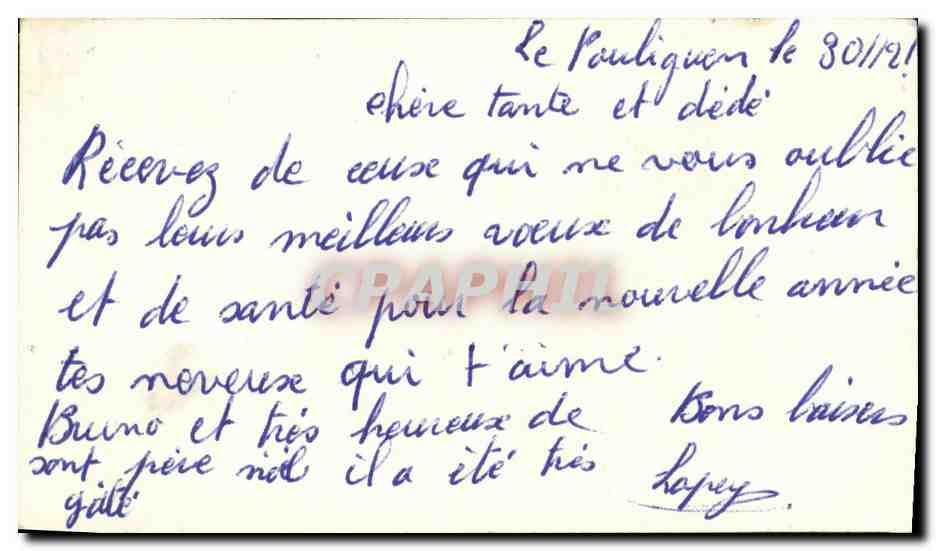 CPA Bonne Annee Chat Chien — Rückseite