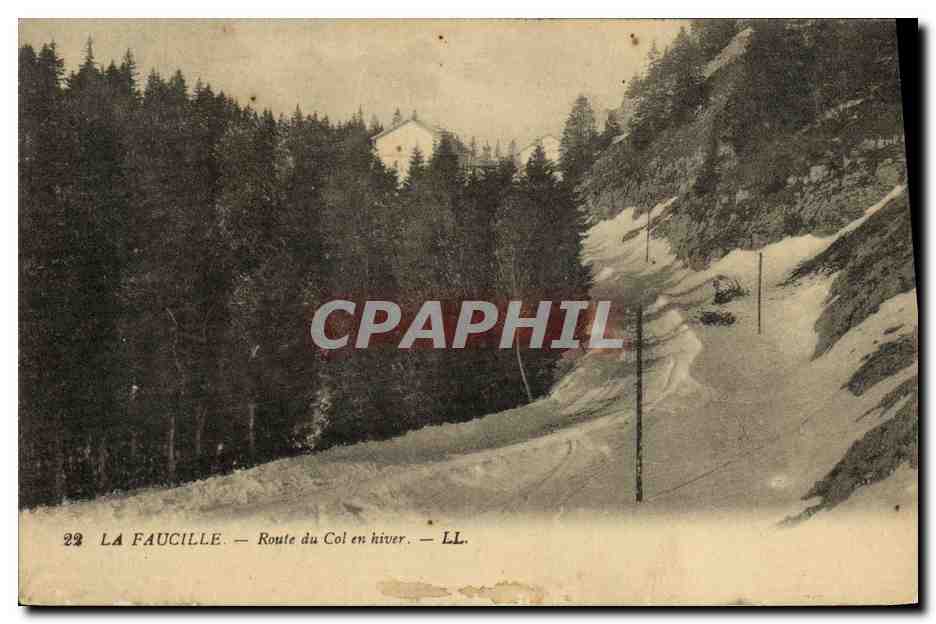 La Faucille — Route du Col en hiver — LL. n°22
