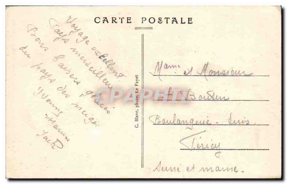 CPA Passy Sanatorium de Pratz Coutant en hiver — Rückseite