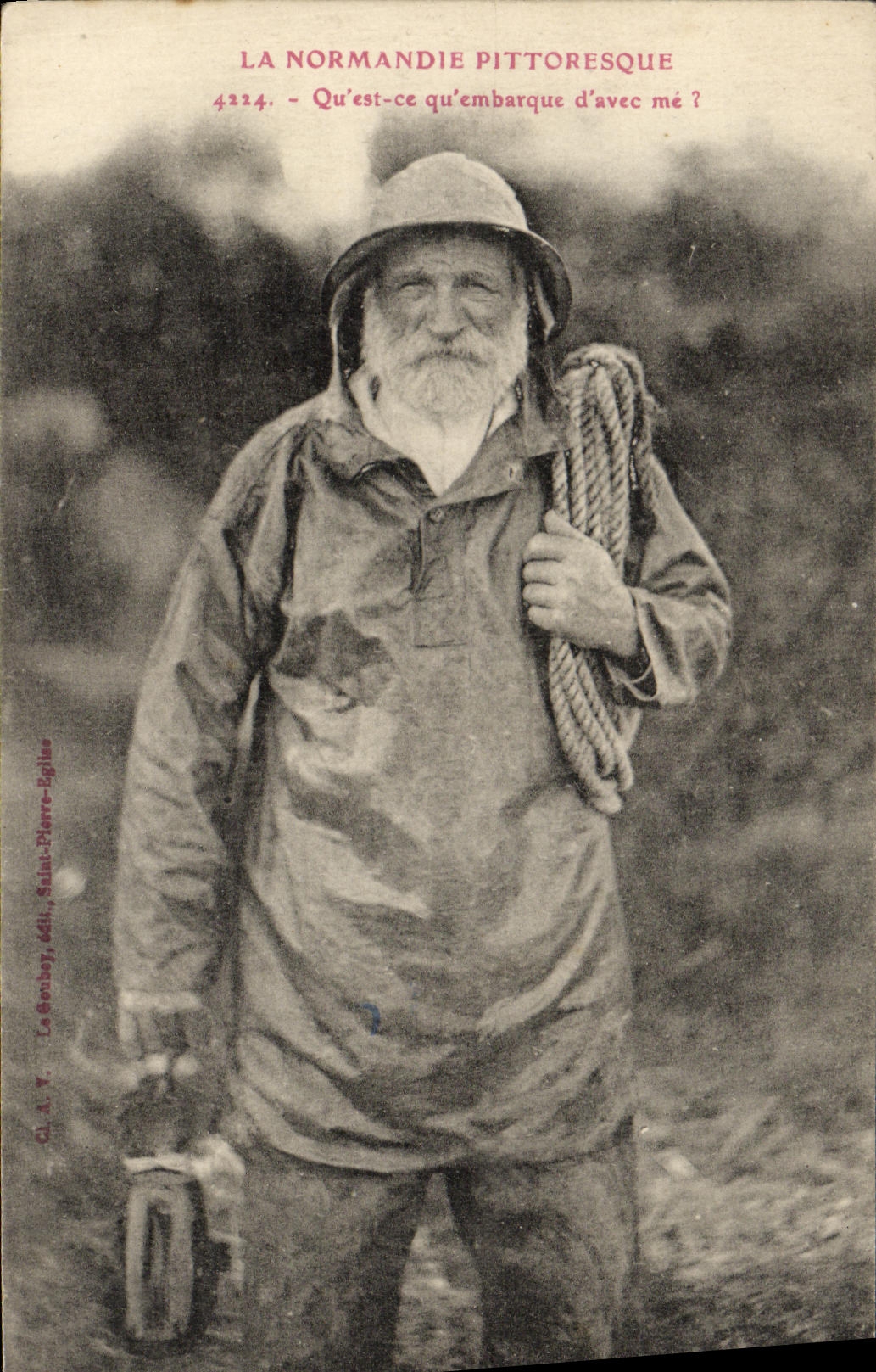 Pêcheur normand — La Normandie pittoresque — éditeur Le Gombay, Saint-Pierre-Église