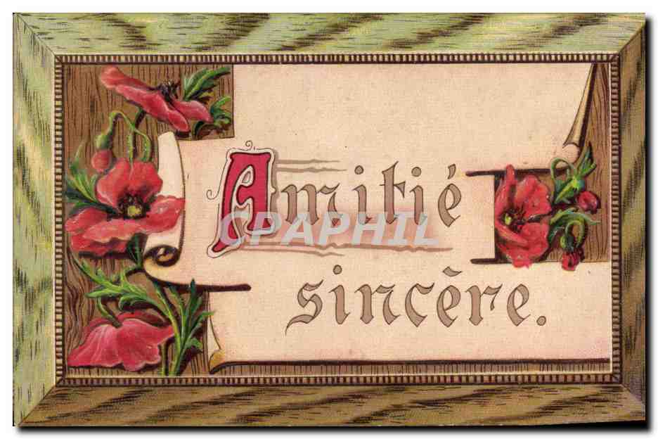 CPA Amitie Sincere Fleurs