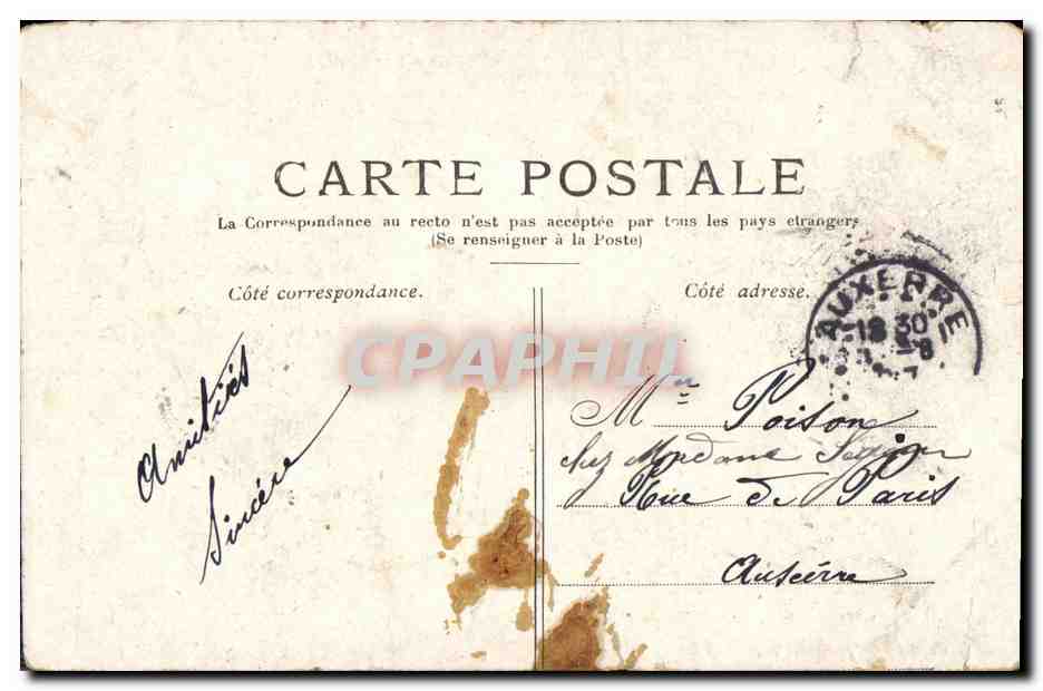 CPA Lille La Citadelle — Verso
