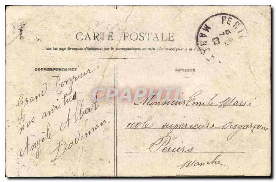CPA Porte Bonheur Homme Fer a cheval — Rückseite