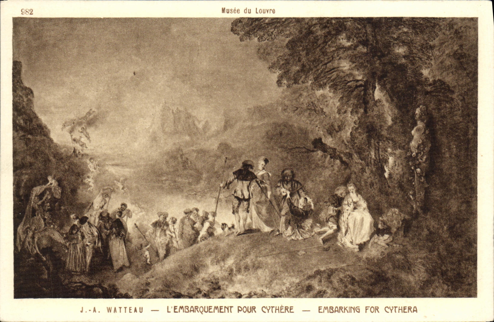CPA Musee du Louvre Paris Watteau L embarquement pour Cythere 