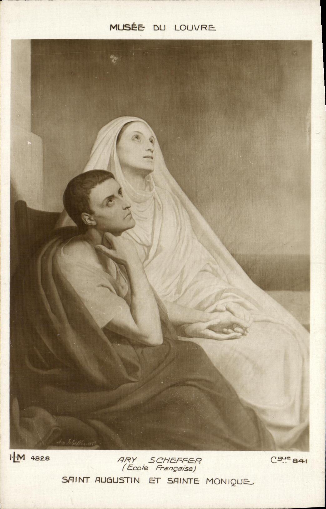 CPA Musee du Louvre Ary Scheffer Saint Augustin et Saint Monique