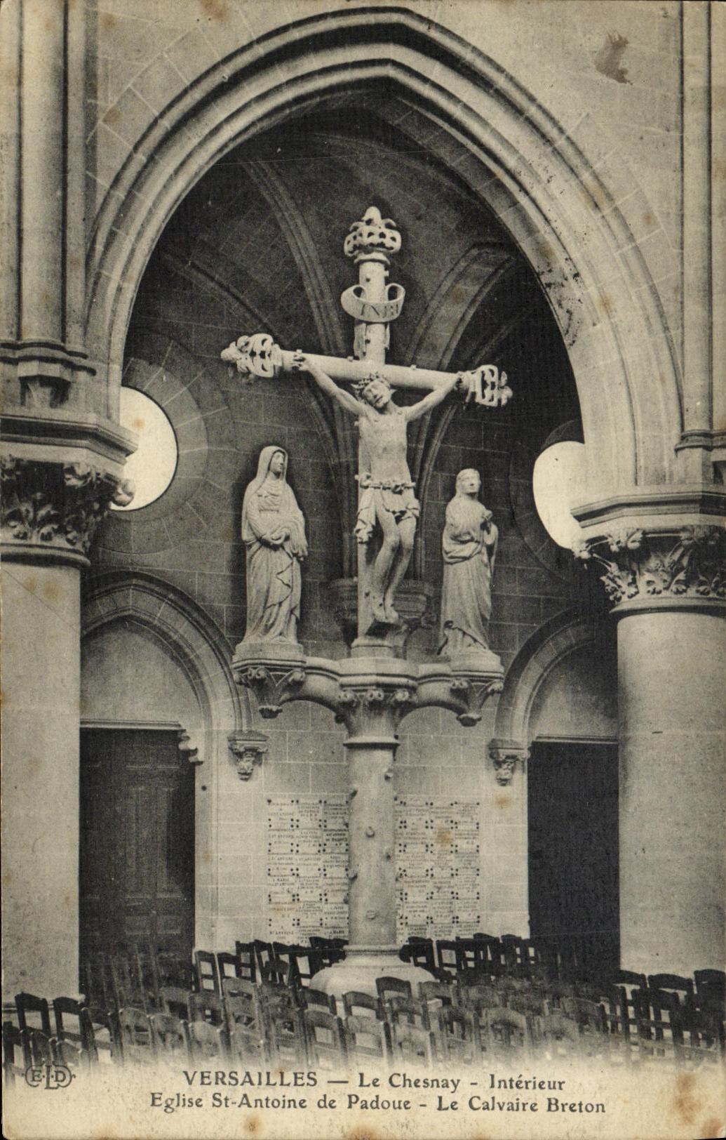 Versailles — Le Chesnay — Innenansicht — Kirche Saint-Antoine de Padoue — Der Bretonische Calvaire