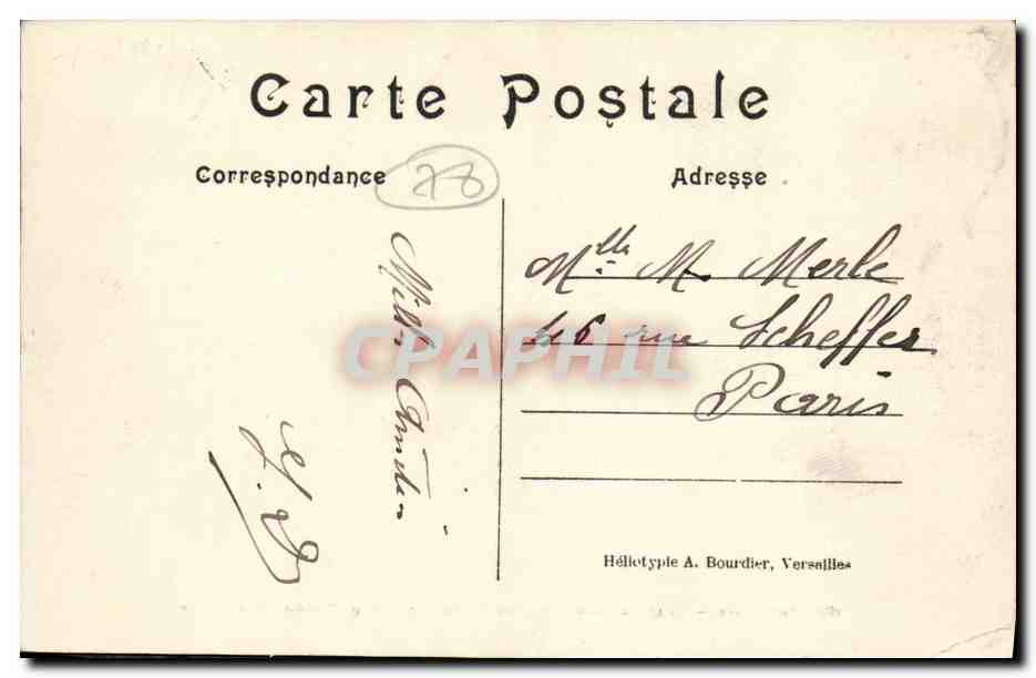 CPA Versailles Parc du Petit Trianon La Laiterie et maison de la Reine — Verso