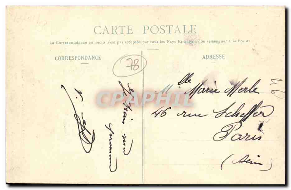 CPA Verasilles Marie Antoinette Reine de France par Madame Vigee Lebrun — Rückseite