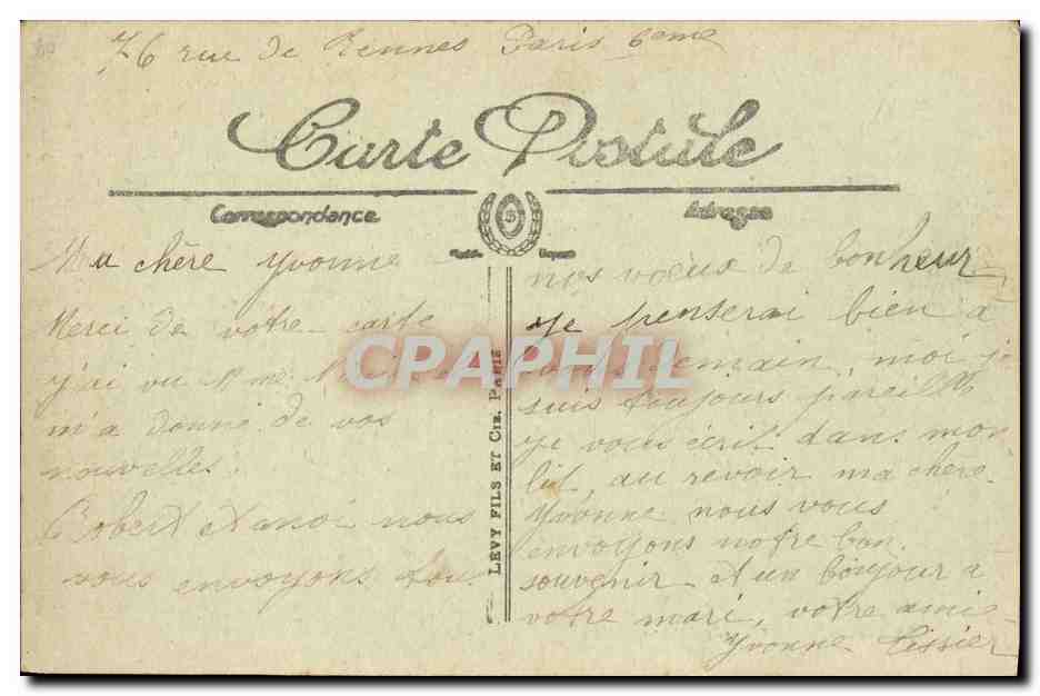 CPA Paris Place de l Opera — Verso