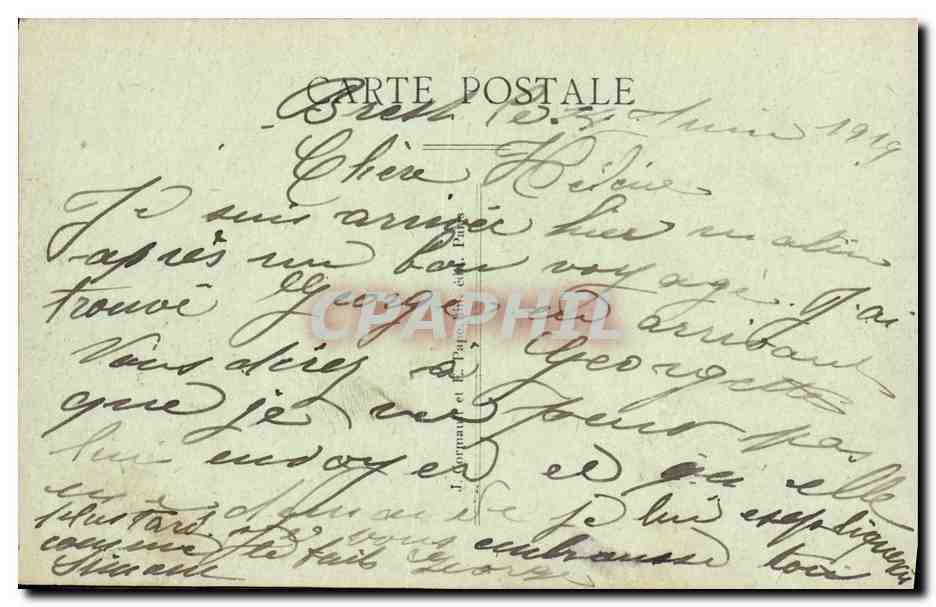 CPA Paris La Madeleine et la Rue Royale — Verso