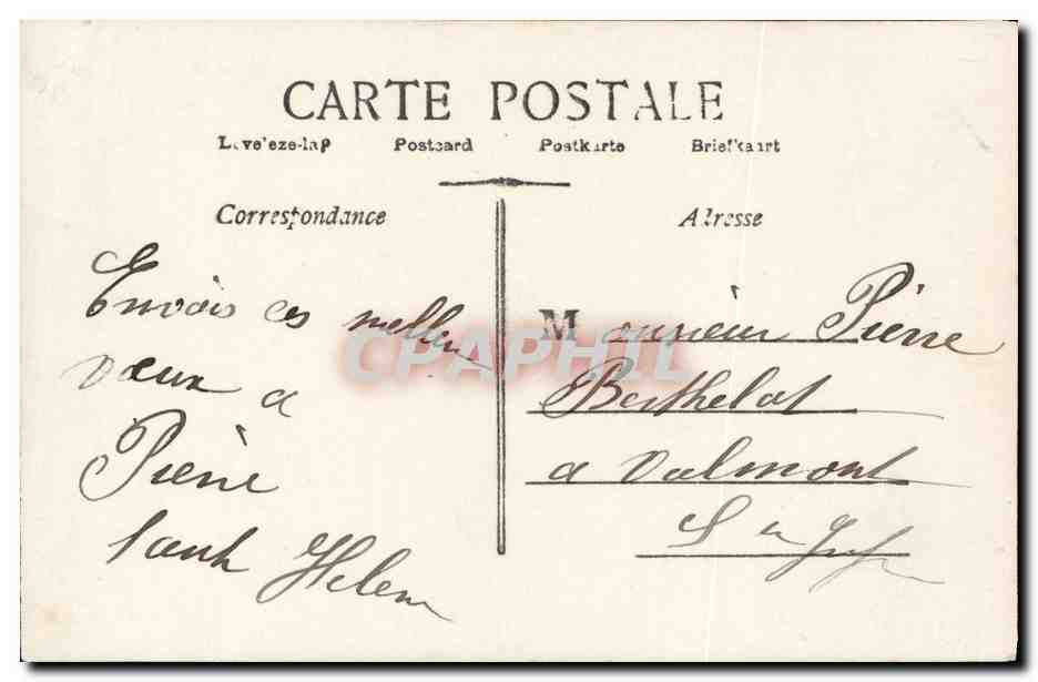 CPA Heureuse Annee Enfant Bouquet de fleurs  — Verso