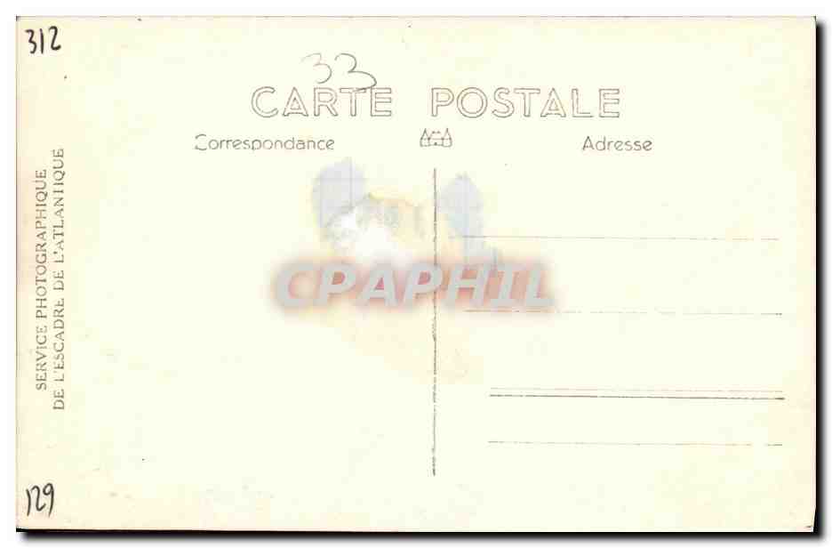CPA Escadre de l Atlantique Cuirasse — Verso