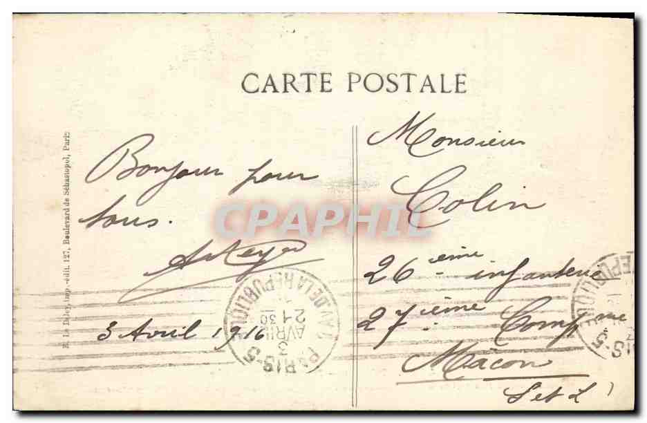 CPA Paris Palais de l Elysee — Rückseite
