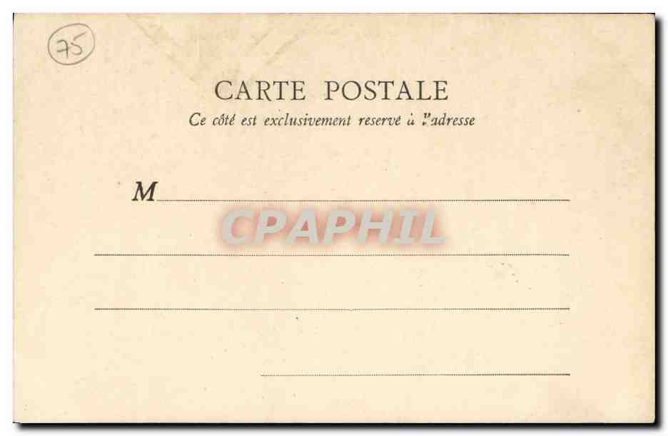 CPA Paris Palais de l Elysee Grille du Jardin — Verso