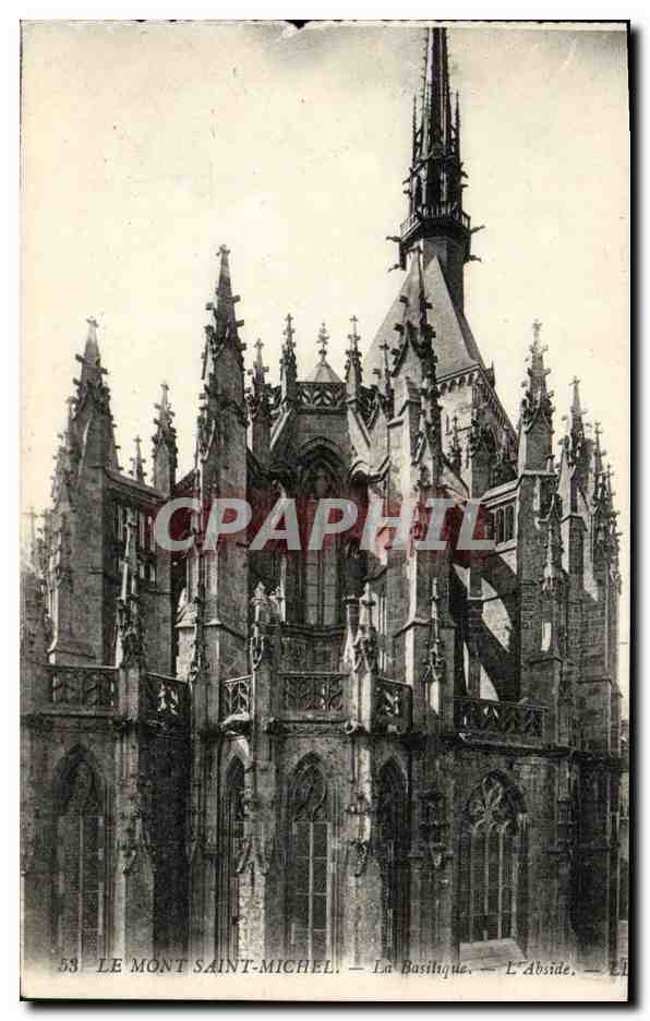 CPA Le Mont Saint Michel La Basilique L Abside