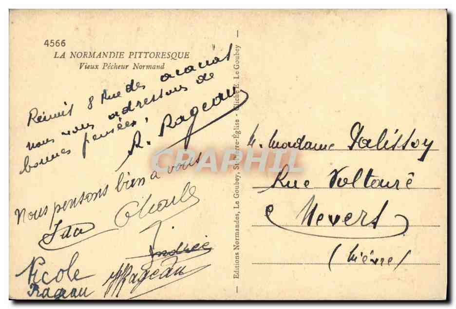 CPA Vieux Pecheur Normand — Rückseite