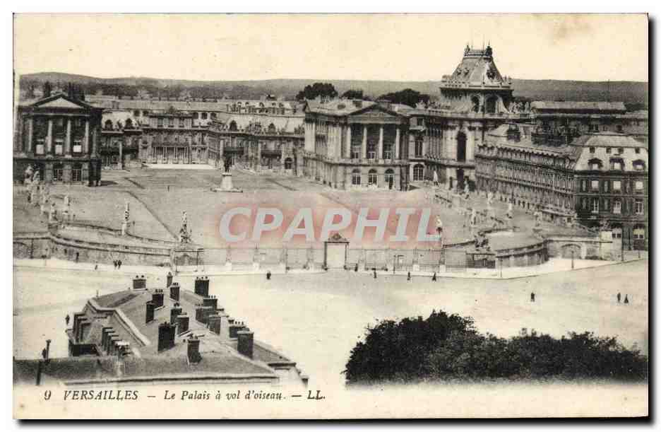 CPA Versailles Le Palais a vol d Oiseau