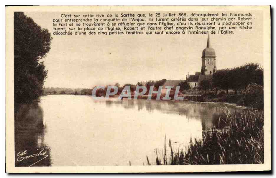 CPA Brissarthe Les Rives de la Sarthe