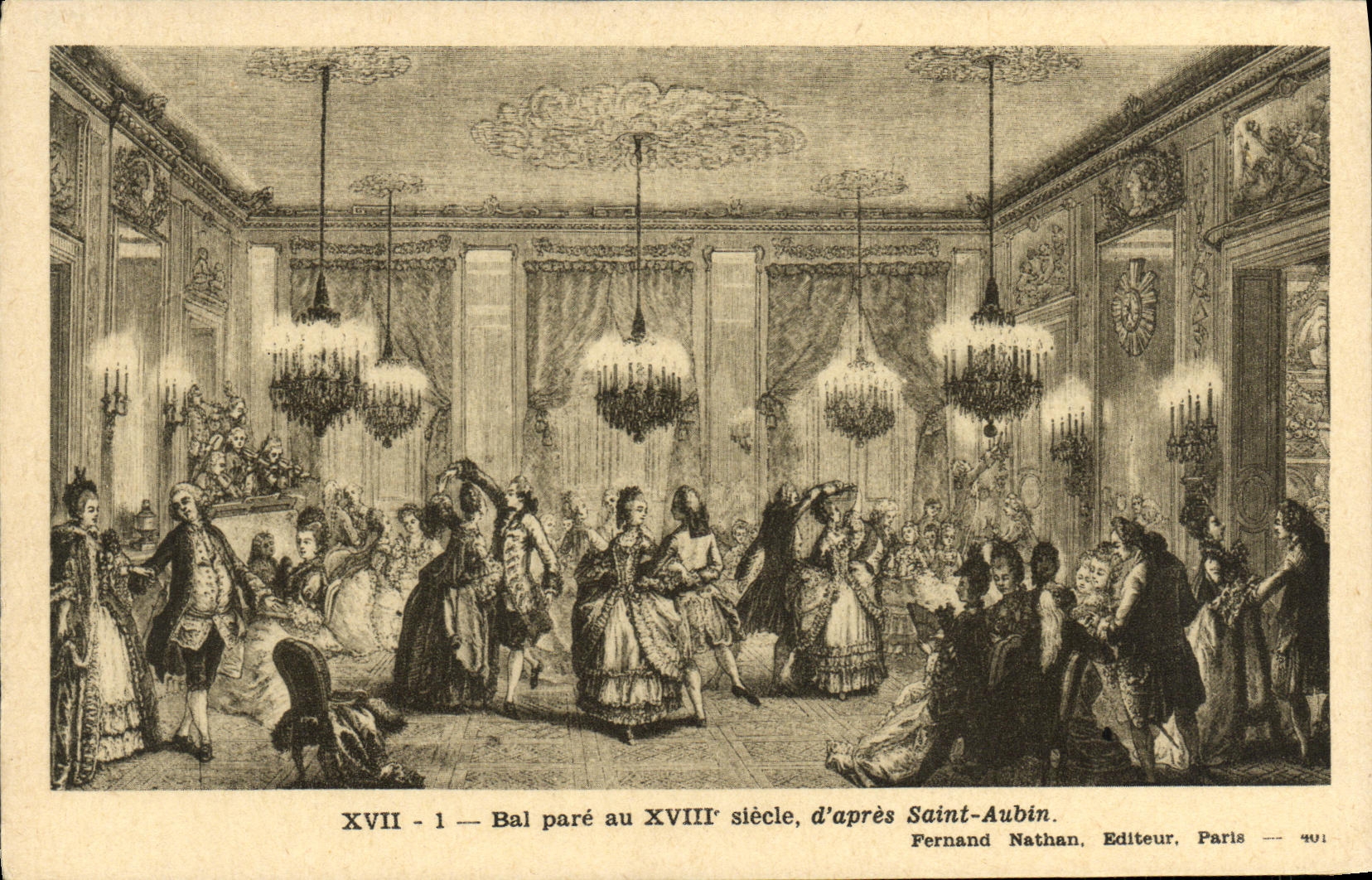 CPA Bal pare au XVlll siecle d apres Saint Aubin