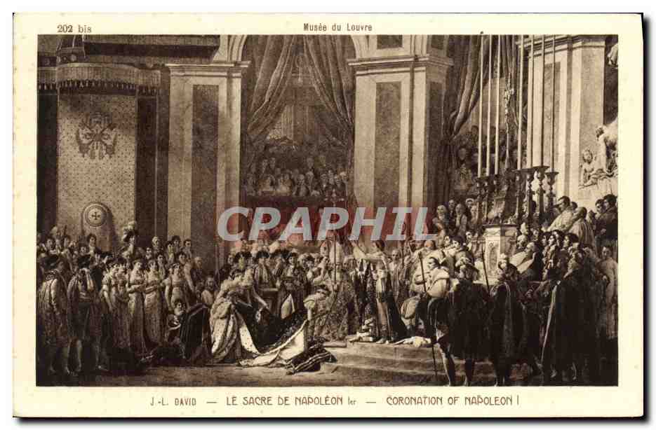 CPA Musee du Louvre Le Sacre de Napoleon 1er