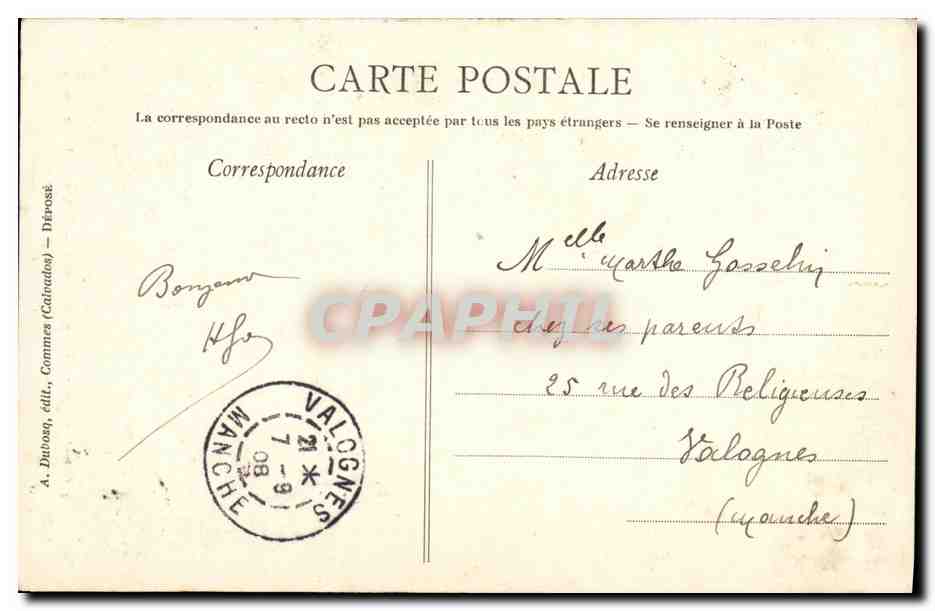CPA Scenes de la Vie Normande Toilette de la mariee La demoiselle d honneur pose la derniere epingle  — Verso