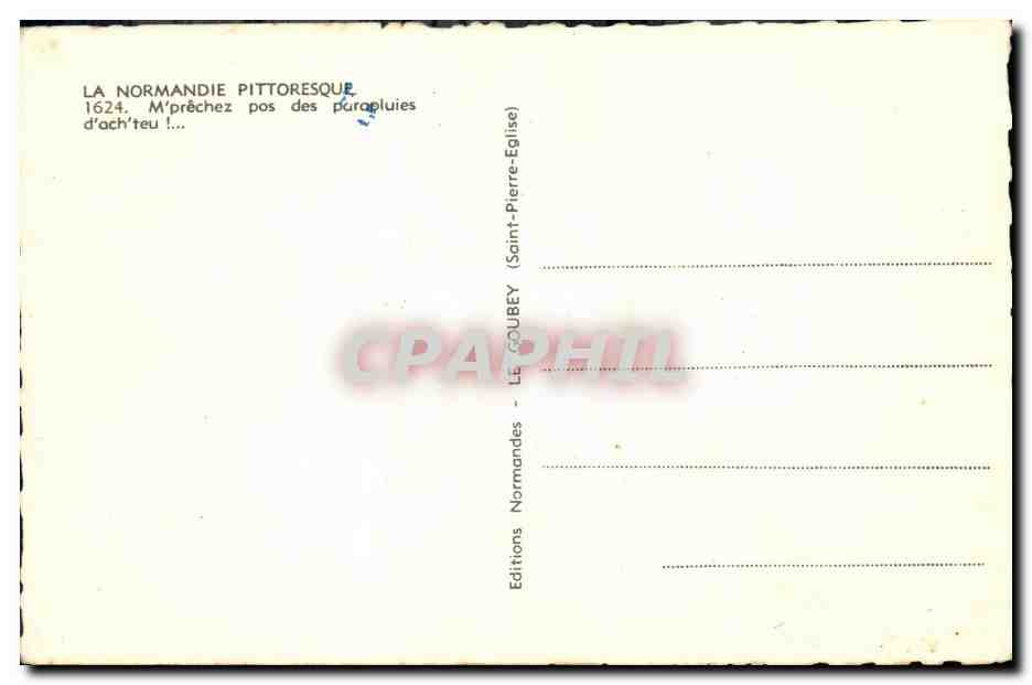 CPA La Normandie Pittoresque M Prechez pos des parapluies d ach teu — Rückseite