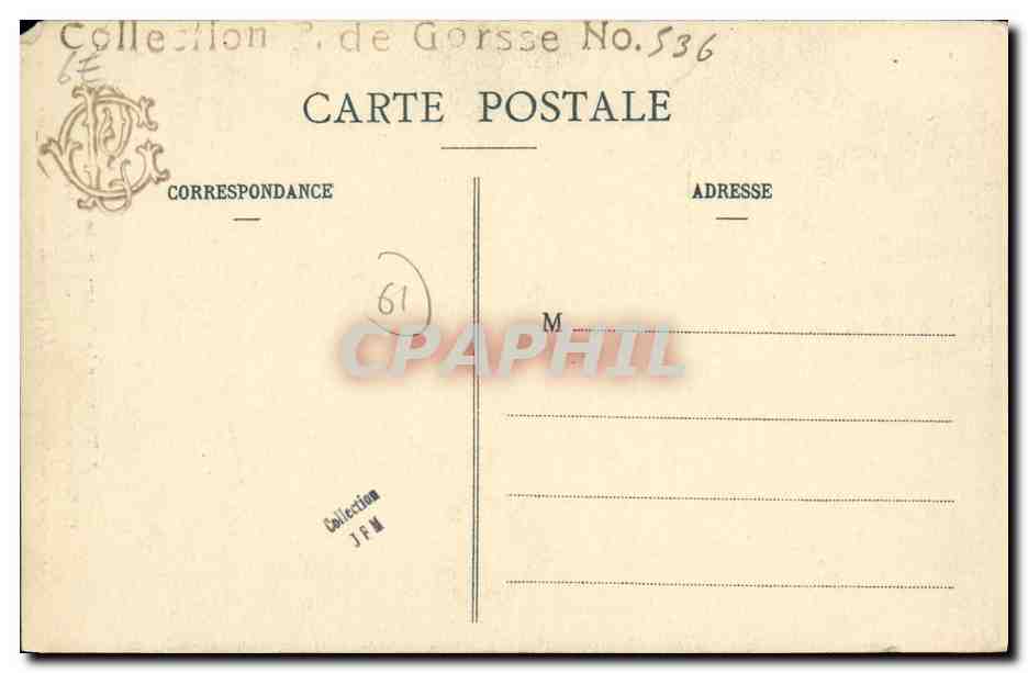 CPA A Travers la Normande Coiffes et Costumes anciens Jeune Fille en deuil Folklore — Verso