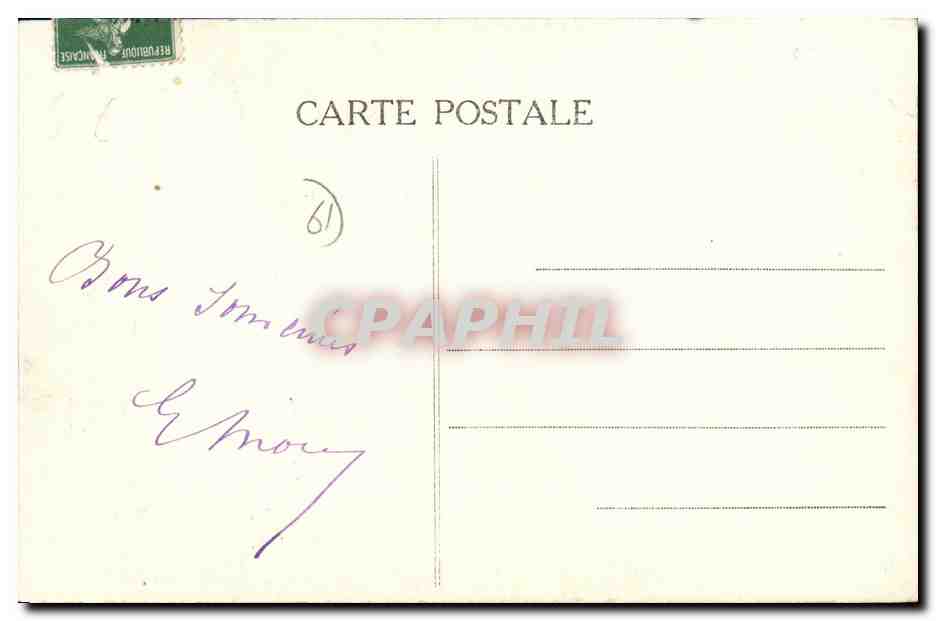 CPA A Travers la Normande Coiffes et Costumes anciens Coiffe dite la Bourgogne  — Verso
