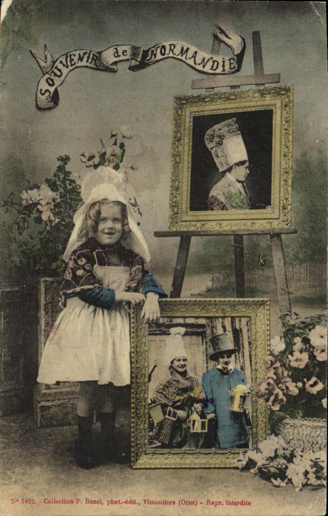 CPA Souvenir de Normandie Enfant Folklore 