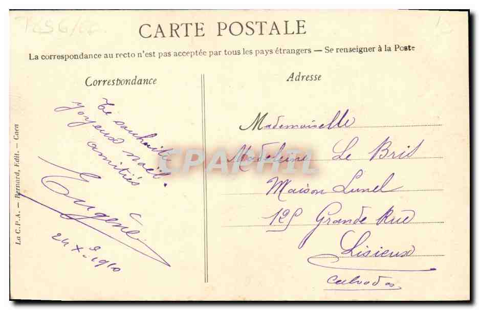 CPA Coiffes D Hier Mont Saint Michel et Pontorson Folklore  — Verso