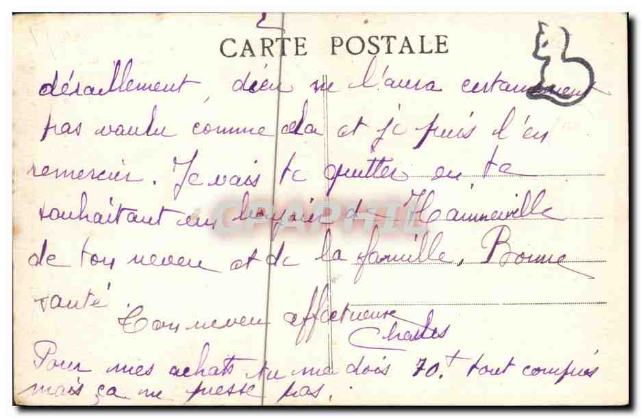CPA La Normandie Pittoresque Au marche  — Verso