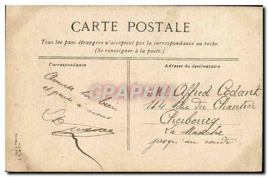 CPA Versailles Grand Trianon Chambre a coucher de la reine D angleterre — Verso