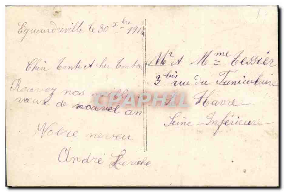 CPA Bonne Annee Enfants Colin Maillard — Rückseite