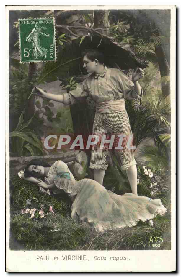 CPA Paul et Virgine Doux repos 