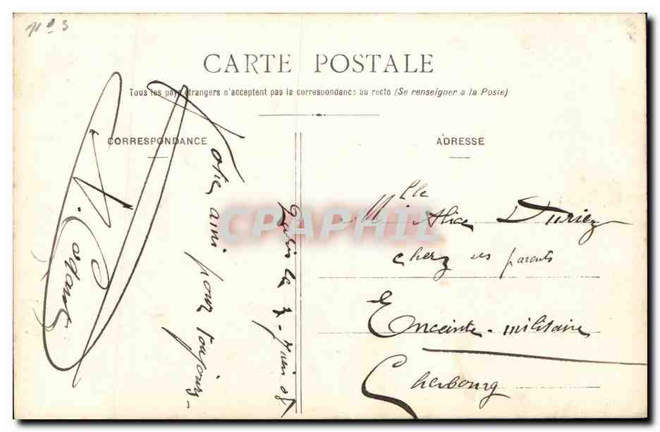 CPA Paul et Virgine Doux repos  — Verso