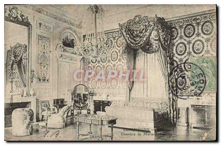 CPA Compiegne Chambre de Marie Antoinette