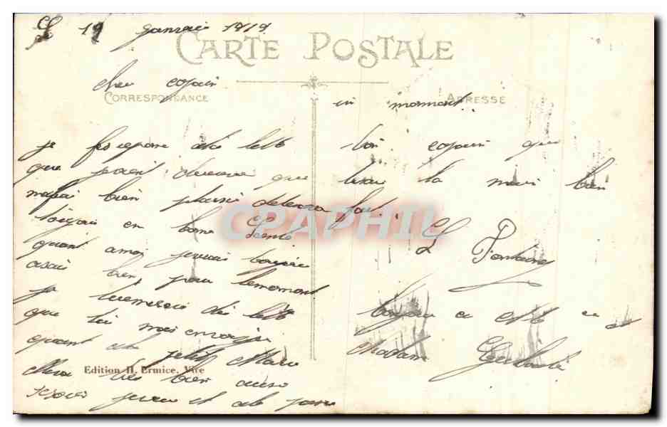 CPA Monologues Humoristiques en Patois Normand par Henri Ermice Les deux Canards  — Rückseite