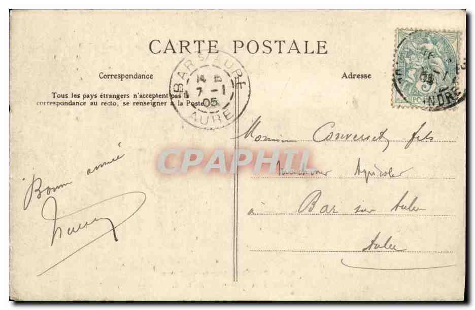 CPA Paris Musee de Cluny Porte Xlll e Siecle — Rückseite
