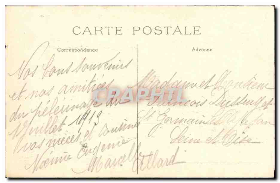 CPA Souvenir du Sacre Coeur de Montmartre Cloche Drapeaun  — Rückseite
