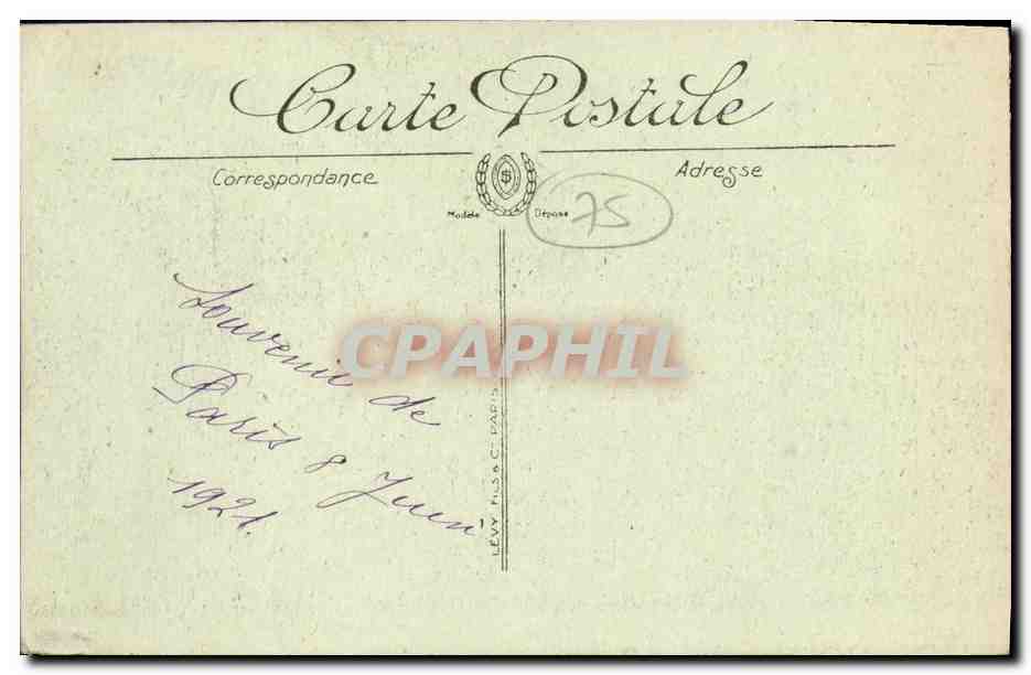 CPA Souvenir du Sacre Coeur de Montmartre Cloche Drapeau  — Rückseite