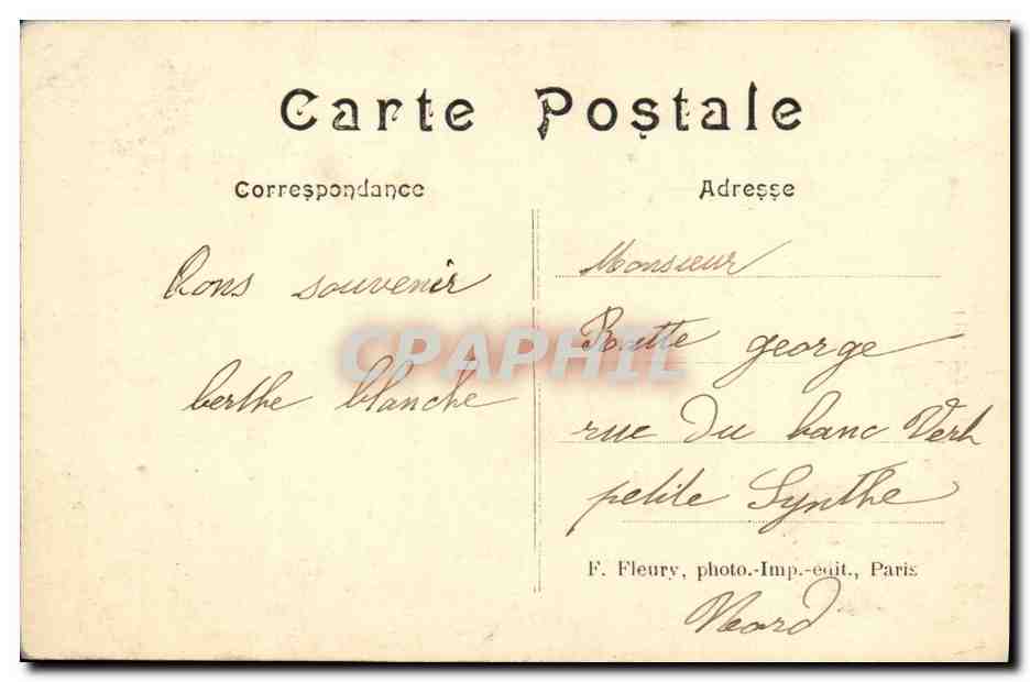 CPA Vieux Paris Montmartre Ancien rendez vous de chasse d Henri IV Parc de la Belle Gabrielle  — Rückseite
