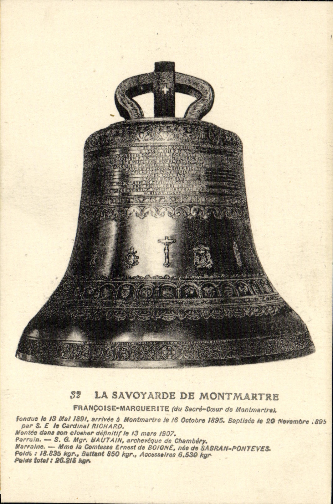 CPA La Savoyarde de Montmartre Francoise Marguerite Cloche Sacre Coeur 