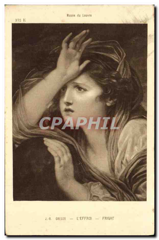 CPA Musee du Louvre Greuze L effroi 