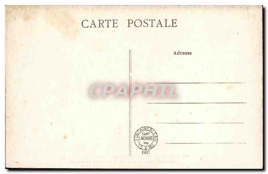 Palazzo di Fontainebleau - Grotta del Giardino dei Pini (Ex Sala da Bagno della Duchessa d'Étampes) — Collezione Artistica L. M. n°35 — Verso