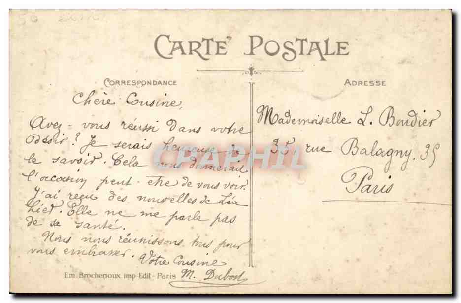 Un Gars de c'heux nous ! — La Normandie — Éditeur Linde, n° 626 — Verso