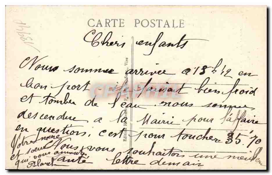 La Normandie — Les Fiancés — Éditions H. Ernime, n°144 — Reverso