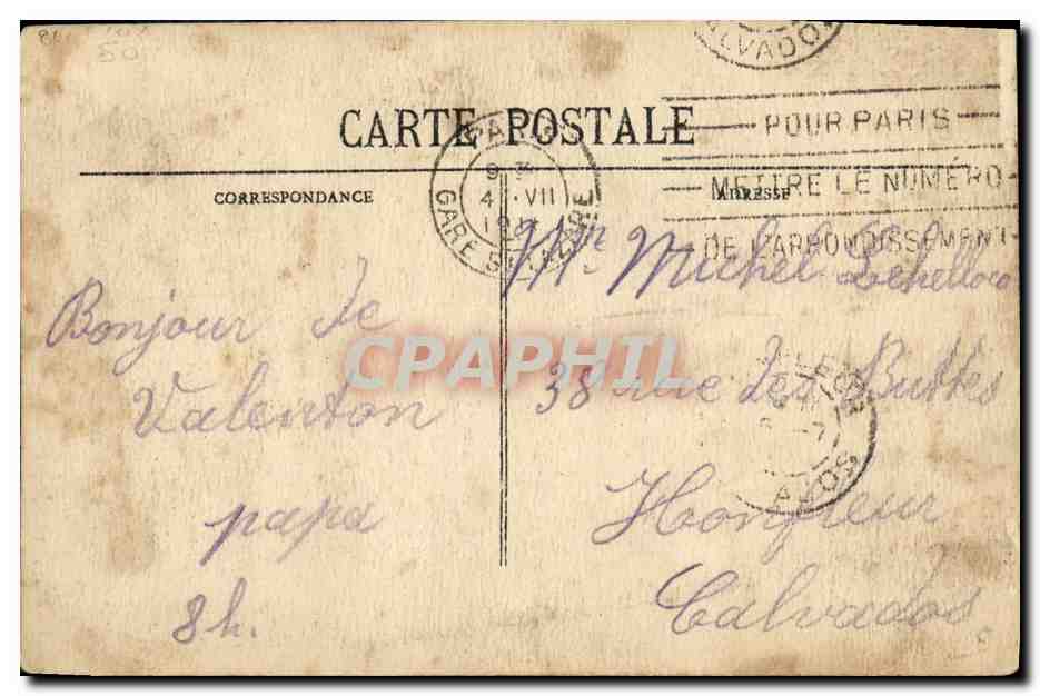 CPA La Normandie Pittoresque Gars de Falaise Folklore  — Verso