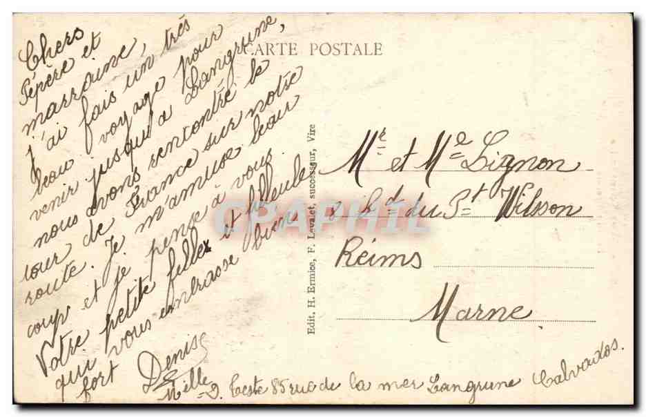 CPA Notre Normandie La petite Fermiere Enfant — Verso
